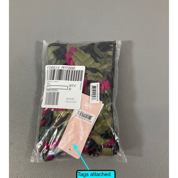 Lug Peekaboo Camo Orchid Unisex Crossbody Bag in Pink Canvas with Camouflage Pat - Picture 7 of 8